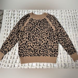 NWT❗️J Crew Cheetah Crewneck Sweater
